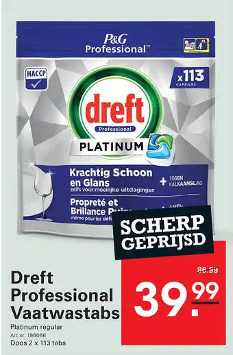 Sligro Dreft Professional  Vaatwastabs aanbieding