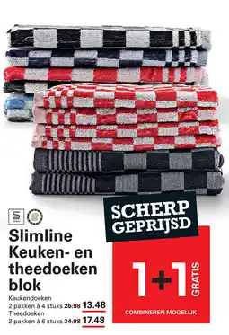 Sligro Slimline Keuken en theedoeken blok aanbieding
