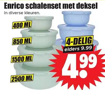 Dirk Enrico schalenset met deksel aanbieding