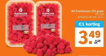 Albert Heijn AH Frambozen aanbieding