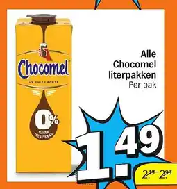 Albert Heijn Alle Chocomel literpakken aanbieding