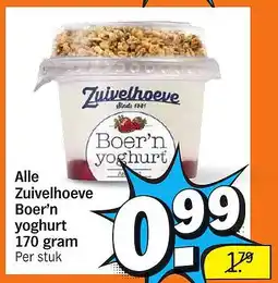 Albert Heijn Alle Zuivelhoeve Boer'n yoghurt aanbieding