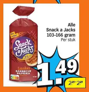 Albert Heijn Alle Snack a Jacks aanbieding