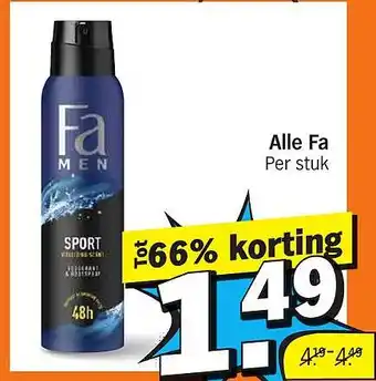 Albert Heijn Alle Fa aanbieding