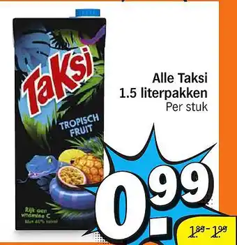 Albert Heijn Alle Taksi 1.5 literpakken aanbieding