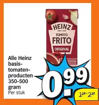 Albert Heijn Alle Heinz basis tomaten producten aanbieding
