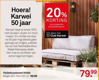 Karwei Palletkussenset Hidde aanbieding