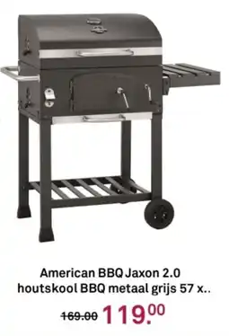 Karwei American BBQ Jaxon 2.0 houtskool BBQ metaal grijs aanbieding