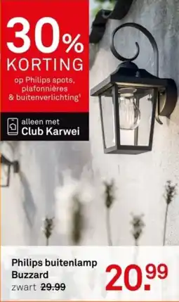 Karwei Philips buitenlamp Buzzard aanbieding