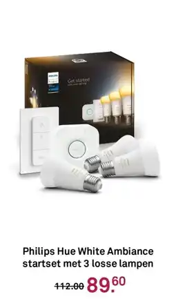Karwei Philips Hue White Ambiance startset met 3 losse lampen aanbieding