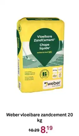 Karwei Weber vloeibare zandcement aanbieding