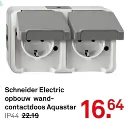 Karwei Schneider Electric opbouw wandcontactdoos Aquastar aanbieding
