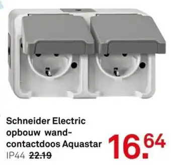 Karwei Schneider Electric opbouw wandcontactdoos Aquastar aanbieding