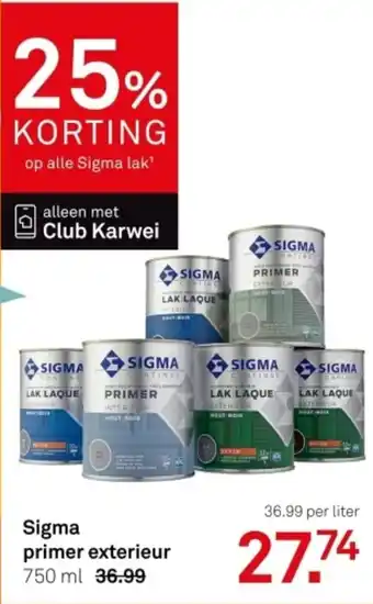 Karwei Sigma primer exterieur aanbieding