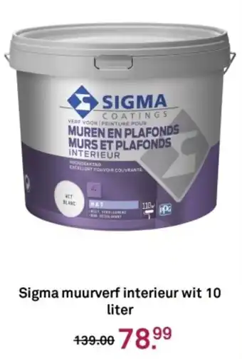 Karwei Sigma muurverf interieur wit aanbieding
