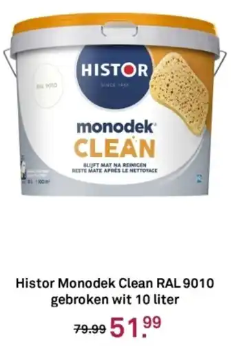 Karwei Histor Monodek Clean RAL 9010 gebroken wit aanbieding