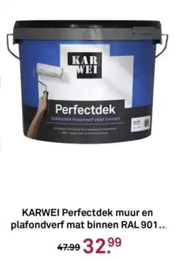 Karwei Karwei Perfectdek muur en plafondverf mat binnen aanbieding