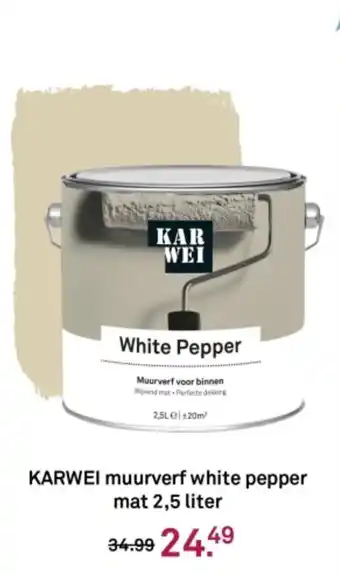 Karwei Karwei muurverf white pepper aanbieding