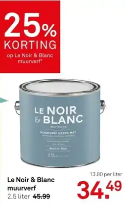 Karwei Le Noir & Blanc muurverf aanbieding