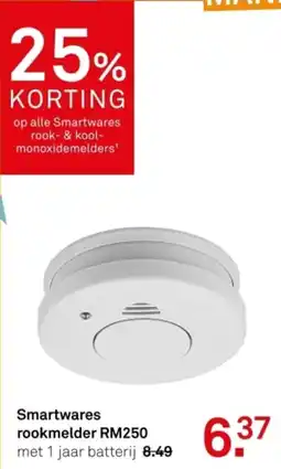 Karwei Smartwares rookmelder RM250 aanbieding