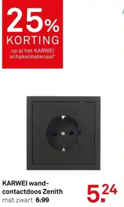 Karwei Karwei wandcontactdoos Zenith aanbieding