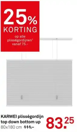 Karwei Karwei plisségordijn top down bottom up aanbieding