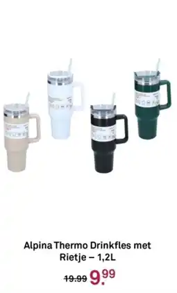 Karwei Alpina Thermo Drinkfles met Rietje aanbieding