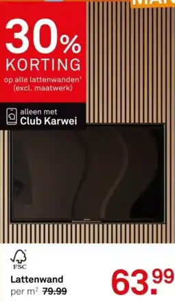Karwei FSC Lattenwand aanbieding
