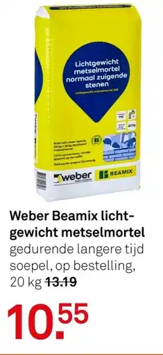 Karwei Weber Beamix lichtgewicht metselmortel aanbieding