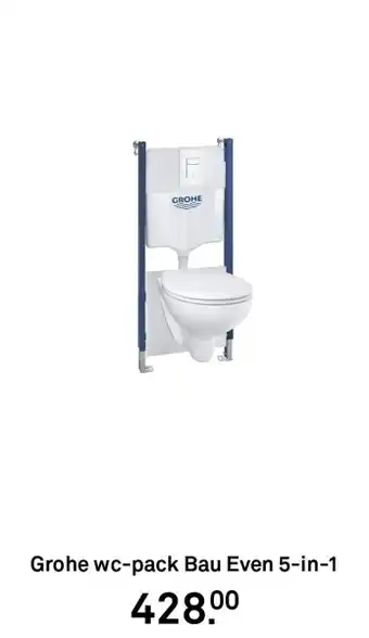Karwei Grohe wc pack Bau Even 5 in 1 aanbieding