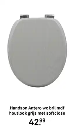 Karwei Handson Antero wc bril mdf houtlook grijs met softclose aanbieding
