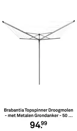 Karwei Brabantia Topspinner Droogmolen aanbieding