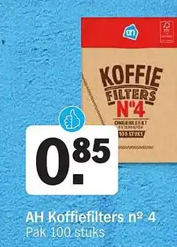 Albert Heijn AH Koffiefilters nº 4 aanbieding
