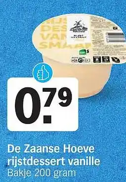 Albert Heijn De Zaanse Hoeve rijstdessert vanille aanbieding