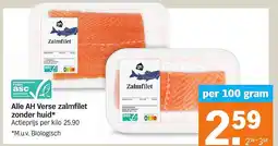 Albert Heijn Alle AH Verse zalmfilet zonder huid aanbieding