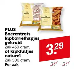 Coop Plus Boerentrots kipborrelhapjes gekruid of kipkluifjes naturel aanbieding