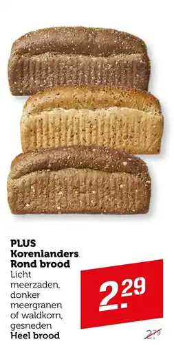 Coop Plus Korenlanders Rond brood aanbieding
