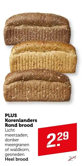 Coop Plus Korenlanders Rond brood aanbieding