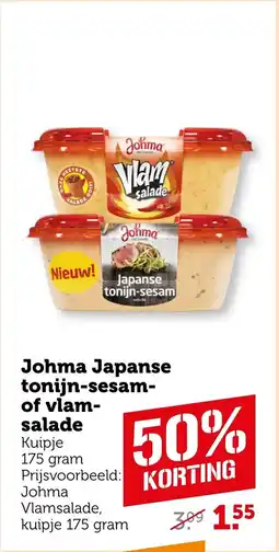 Coop Johma Japanse tonijnsesam of vlamsalade aanbieding