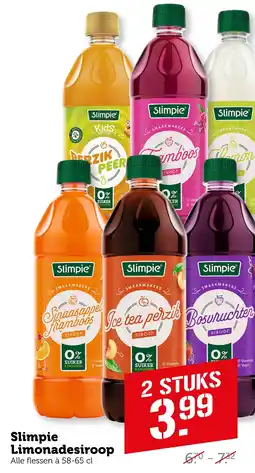 Coop Slimpie Limonadesiroop aanbieding