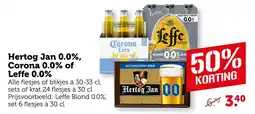 Coop Hertog Jan 0.0%, Corona 0.0% of Leffe 0.0% aanbieding