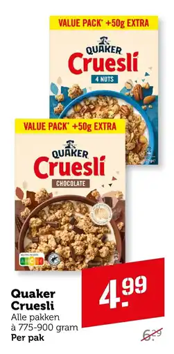 Coop Quaker Cruesli aanbieding
