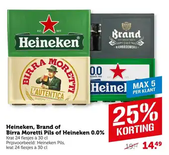 Coop Heineken, Brand of Birra Moretti Pils of Heineken 0.0% aanbieding