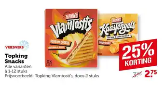 Coop Vriesvers Topking Snacks aanbieding