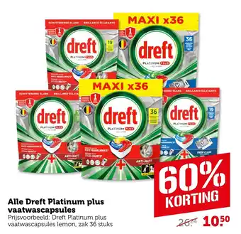 Coop Dreft Platinum plus vaatwascapsules aanbieding
