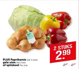 Coop Plus Paprikamix, gele uien of spitskool aanbieding