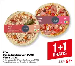 Coop Uit de keuken van Plus Verse pizza aanbieding