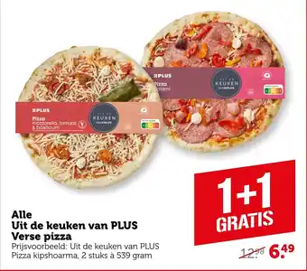 Coop Uit de keuken van Plus Verse pizza aanbieding