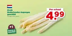 PLUS PLUS Nederlandse Asperges geschild aanbieding