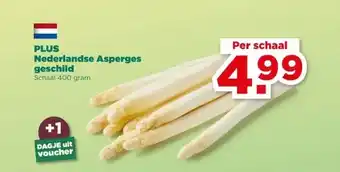PLUS PLUS Nederlandse Asperges geschild aanbieding